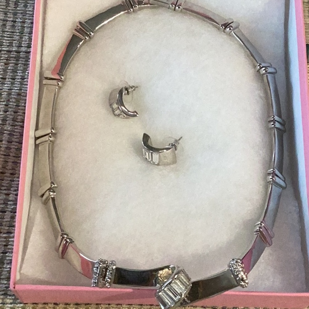 Necklace and Earrings Silver Set